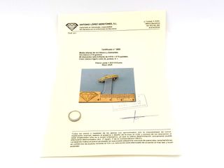 sortija oro 18k con piedra con diamante