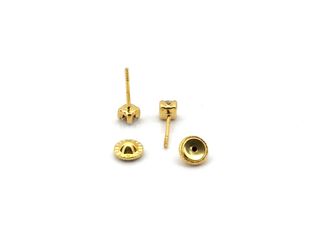 pendientes oro 18k con piedra con diamante