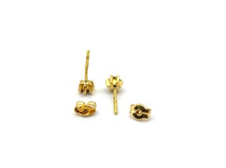 pendientes oro 18k con piedra con diamante