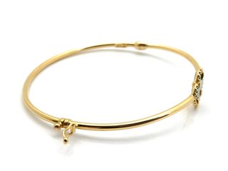pulsera oro 18k con piedra con malaquita