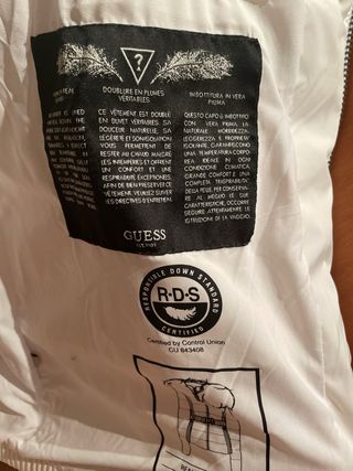 Abrigo Guess Blanco Mujer Talla S