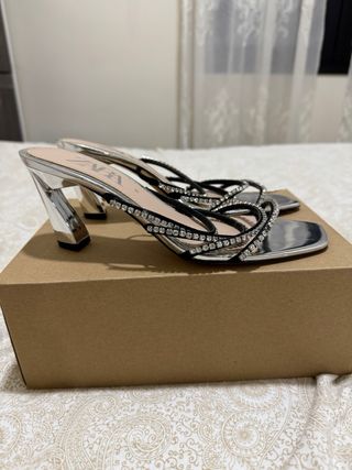 Sandalias ZARA Plataforma Strass