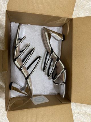 Sandalias ZARA Plataforma Strass