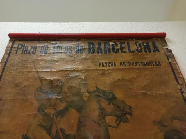 Cartel antiguo Plaza de Toros Barcelona