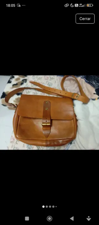 CARTERA TIPO POSTAL AÑOS 70.PIEL