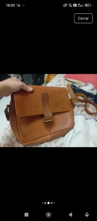 CARTERA TIPO POSTAL AÑOS 70.PIEL