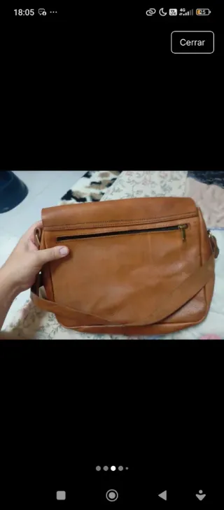 CARTERA TIPO POSTAL AÑOS 70.PIEL