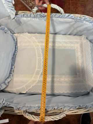 Minicuna ABC Balancín Mimbre Pique Royal celeste