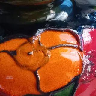 Scheurich 284 15 W.Germany fat lava 'pumpkin'vaso