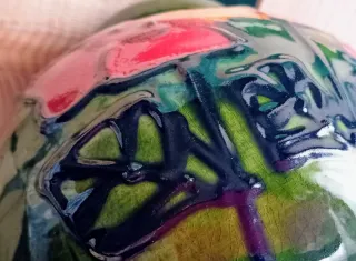 Scheurich 284 15 W.Germany fat lava 'pumpkin'vaso