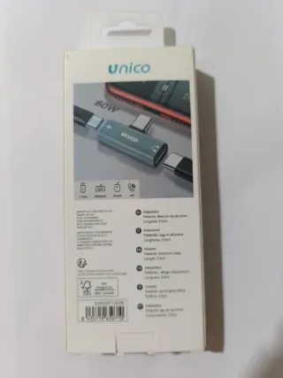 Adaptador Unico Type-C a Type-C 60W