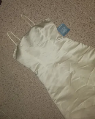 Vestido de Novia Beige/Blanco