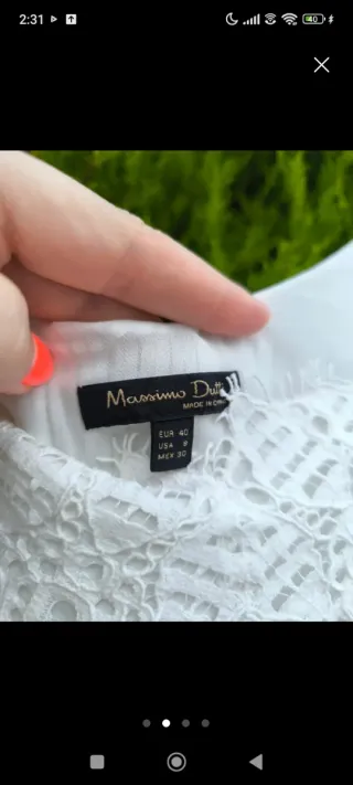 Top Massimo Dutti Blanco Talla L/40