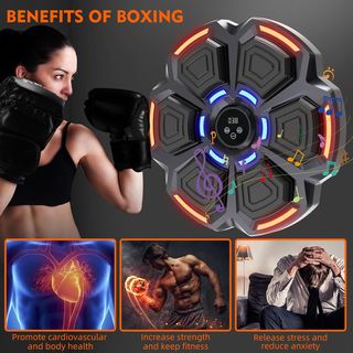 Music Boxing Machine con Guantes Boxeador de Pared