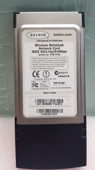 Tarjeta Red Inalámbrica Belkin 802.11g