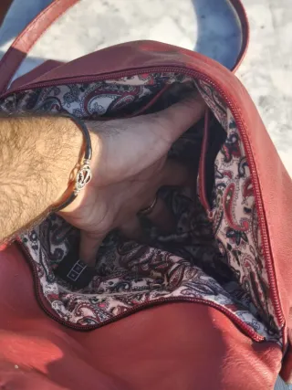 Bolso Nox burdeos Piel