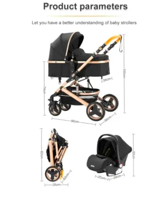 Carrito Bebé 3 en 1 YAZOCO Rojo