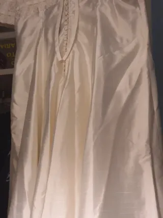 Vestido de Novia Beige y Blanco