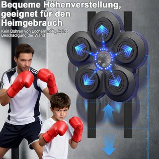 Máquina de Boxeo Musical 9 Niveles de Velocidad