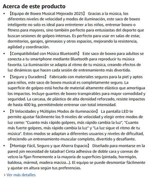 Máquina de Boxeo Musical 9 Niveles de Velocidad