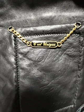 Abrigo de piel de nobuk gris