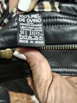 Abrigo de piel de nobuk gris