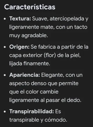 Abrigo de piel de nobuk gris