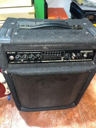 Bajo phil pro red cherry y amplificador 90 watts