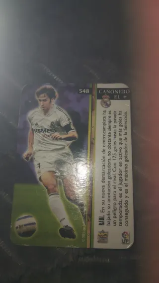 Carta Futbol Raúl Real Madrid 548 Cañonero