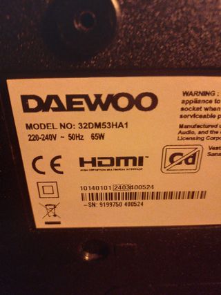 Smart TV Daewoo 32 Negro