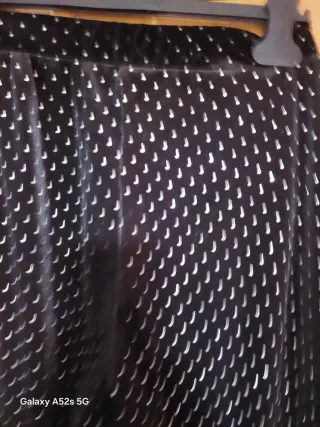 Pantalón fiesta negro lunares brillo plata