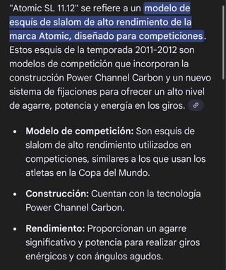 Esquís Atomic SL 11.12 Gama Alta