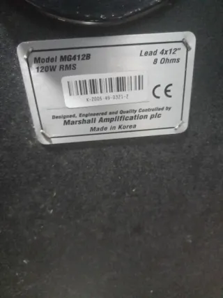 Pantalla Marshall Guitarra 120w a 8 ohms celestion