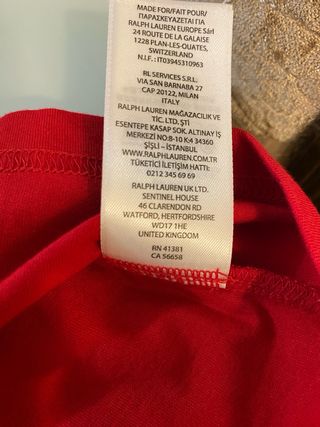 Maglietta Polo Ralph Lauren rossa uomo