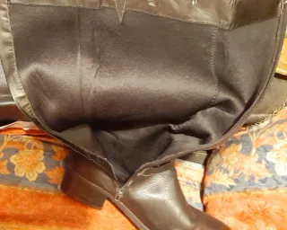 Botas altas de piel negras talla 41  2 cremalleras