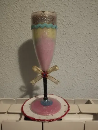 Copa de cava decorada