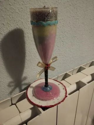 Copa de cava decorada