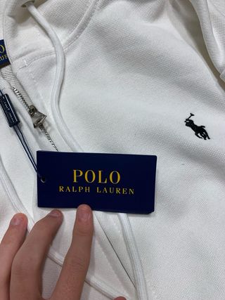 Chaqueta Polo Ralph Lauren Blanca Cremallera