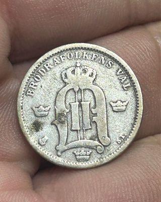 Moneda 50 Ore Plata Sueca