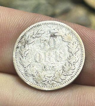 Moneda 50 Ore Plata Sueca
