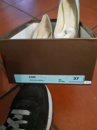 Scarpe donna BOTTOM oro tacco aperto