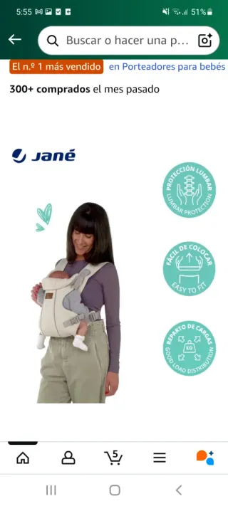 Portabebé Jane casi sin usar