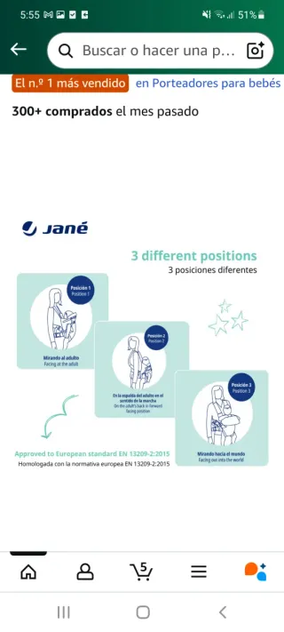 Portabebé Jane casi sin usar