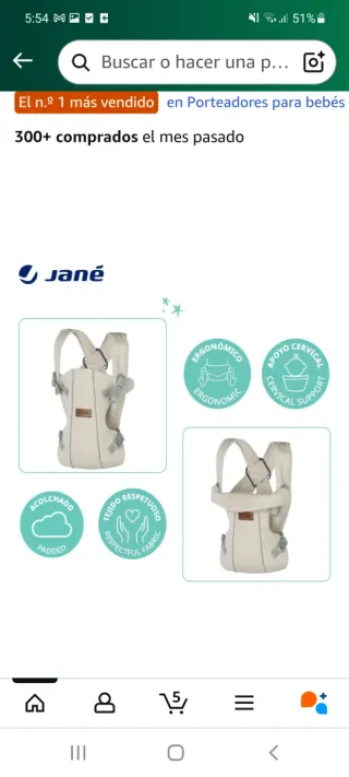 Portabebé Jane casi sin usar