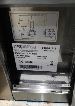 OPORTUNIDAD, CAMPANA MEPAMSA SILUETA XLA 70 INOX