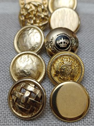 Bottoni vintage metallo dorato