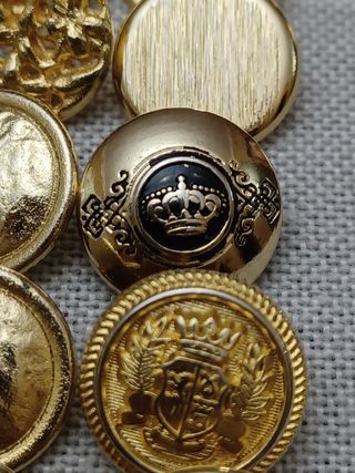 Bottoni vintage metallo dorato