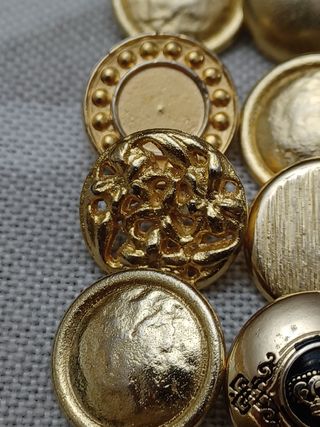 Bottoni vintage metallo dorato