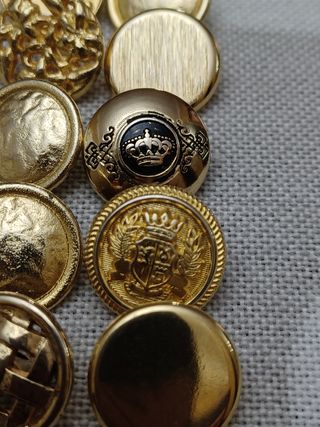 Bottoni vintage metallo dorato