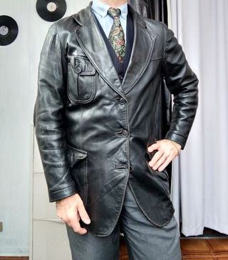 Vintage Leather Jacket Giacca in Pelle Uomo 52